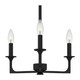 Quoizel Prescott Three Light Chandelier in Matte Black - PRC5016MBK