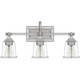 Quoizel Nicholas Three Light Bath in Brushed Nickel - NLC8603BN