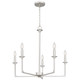 Quoizel Prescott Five Light Chandelier in Brushed Nickel - PRC5026BN