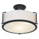 Quoizel Rigel Three Light Semi Flush Mount in Earth Black - QF1715EK Quoizel Rigel Three Light Semi Flush Mount in Earth Black - QF1715EK
