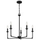 Quoizel Prescott Five Light Chandelier in Matte Black - PRC5026MBK