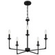 Quoizel Prescott Five Light Chandelier in Matte Black - PRC5026MBK