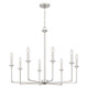 Quoizel Prescott Eight Light Chandelier in Brushed Nickel - PRC5032BN