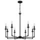 Quoizel Prescott Eight Light Chandelier in Matte Black - PRC5032MBK