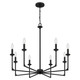 Quoizel Prescott Eight Light Chandelier in Matte Black - PRC5032MBK