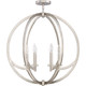 Quoizel Orion Six Light Semi-Flush Mount in Brushed Nickel - ON1724BN Quoizel Orion Six Light Semi-Flush Mount in Brushed Nickel - ON1724BN