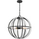 Quoizel Dre Four Light Pendant in Matte Black - QOP5179MBK Quoizel Dre Four Light Pendant in Matte Black - QOP5179MBK