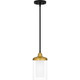 Quoizel Rowland One Light Mini Pendant in Matte Black - ROW1506MBK Quoizel Rowland One Light Mini Pendant in Matte Black - ROW1506MBK