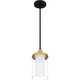 Quoizel Rowland One Light Mini Pendant in Matte Black - ROW1506MBK Quoizel Rowland One Light Mini Pendant in Matte Black - ROW1506MBK