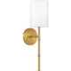 Quoizel Quoizel Wood One Light Wall Sconce in Aged Brass - QW16126AB Quoizel Quoizel Wood One Light Wall Sconce in Aged Brass - QW16126AB