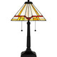 Quoizel Tiffany Two Light Table Lamp in Matte Black - TF16140MBK