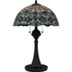 Quoizel Tiffany Three Light Table Lamp in Matte Black - TF16141MBK