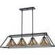 Quoizel Asheville Four Light Island Chandelier in Valiant Bronze - TFAS442VA