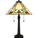 Quoizel Tiffany Two Light Table Lamp in Matte Black - TF5623MBK