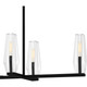 Quoizel Malamute Six Light Linear Chandelier in Matte Black - MUT640MBK
