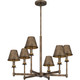 Quoizel Cross Six Light Chandelier in Statuary Bronze - CRO5026SU