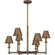 Quoizel Cross Six Light Chandelier in Statuary Bronze - CRO5026SU