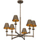 Quoizel Cross Six Light Chandelier in Statuary Bronze - CRO5026SU