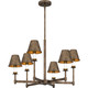 Quoizel Cross Six Light Chandelier in Statuary Bronze - CRO5026SU