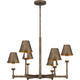 Quoizel Cross Six Light Chandelier in Statuary Bronze - CRO5026SU