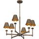 Quoizel Cross Six Light Chandelier in Statuary Bronze - CRO5026SU