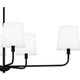 Quoizel Gallagher Six Light Linear Chandelier in Matte Black - GGR642MBK