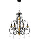 Quoizel Althea Five Light Chandelier in Matte Black - AEA5026MBK