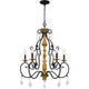 Quoizel Althea Five Light Chandelier in Matte Black - AEA5026MBK