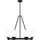 Quoizel Penning Six Light Chandelier in Matte Black - PNG5028MBK