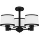 Quoizel Kylen Three Light Semi Flush Mount in Matte Black - KYL1722MBK