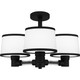 Quoizel Kylen Three Light Semi Flush Mount in Matte Black - KYL1722MBK