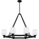 Quoizel Penning Six Light Linear Chandelier in Matte Black - PNG638MBK