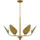 Quoizel Bayley Six Light Chandelier in Aged Brass - BAY5028AB