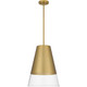 Quoizel Peregrine One Light Pendant in Brushed Gold - PRG1514BRG Quoizel Peregrine One Light Pendant in Brushed Gold - PRG1514BRG