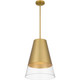 Quoizel Peregrine One Light Pendant in Brushed Gold - PRG1514BRG Quoizel Peregrine One Light Pendant in Brushed Gold - PRG1514BRG