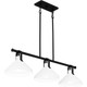 Quoizel Brink Three Light Linear Chandelier in Matte Black - BIK338MBK