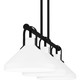 Quoizel Brink Three Light Linear Chandelier in Matte Black - BIK338MBK