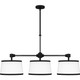 Quoizel Kylen Three Light Linear Chandelier in Matte Black - KYL342MBK