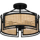 Quoizel Priya Three Light Semi Flush Mount in Matte Black - PYA1714MBK