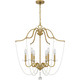 Quoizel Sunday Six Light Chandelier in Aged Brass - SDY5028AB