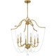 Quoizel Sunday Six Light Chandelier in Aged Brass - SDY5028AB
