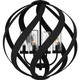 Quoizel Blacksmith Four Light Pendant in Earth Black - BMS2820EK