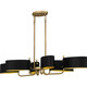 Quoizel - MAD641AB - Six Light Linear Chandelier - Madden - Aged Brass