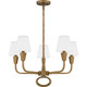 Quoizel Mallory Five Light Chandelier in Weathered Brass - MAO5026WS