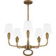 Quoizel Mallory Five Light Chandelier in Weathered Brass - MAO5026WS