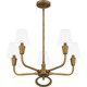 Quoizel Mallory Five Light Chandelier in Weathered Brass - MAO5026WS