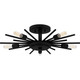 Quoizel Quoizel Semi-Flush Mount Five Light Semi Flush Mount in Matte Black - QSF6158MBK Quoizel Quoizel Semi-Flush Mount Five Light Semi Flush Mount in Matte Black - QSF6158MBK