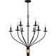 Quoizel Margaret Nine Light Chandelier in Matte Black - MAG5032MBK Quoizel Margaret Nine Light Chandelier in Matte Black - MAG5032MBK
