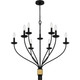 Quoizel Margaret Nine Light Chandelier in Matte Black - MAG5032MBK Quoizel Margaret Nine Light Chandelier in Matte Black - MAG5032MBK
