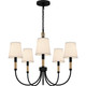 Quoizel Bayside Five Light Chandelier in Matte Black - BYL5025MBK